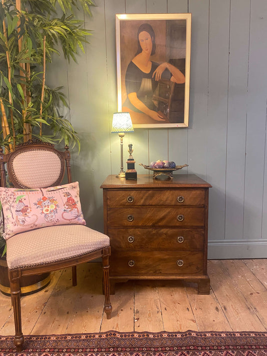 Small Georgian Mahogany Chest Of Drawers