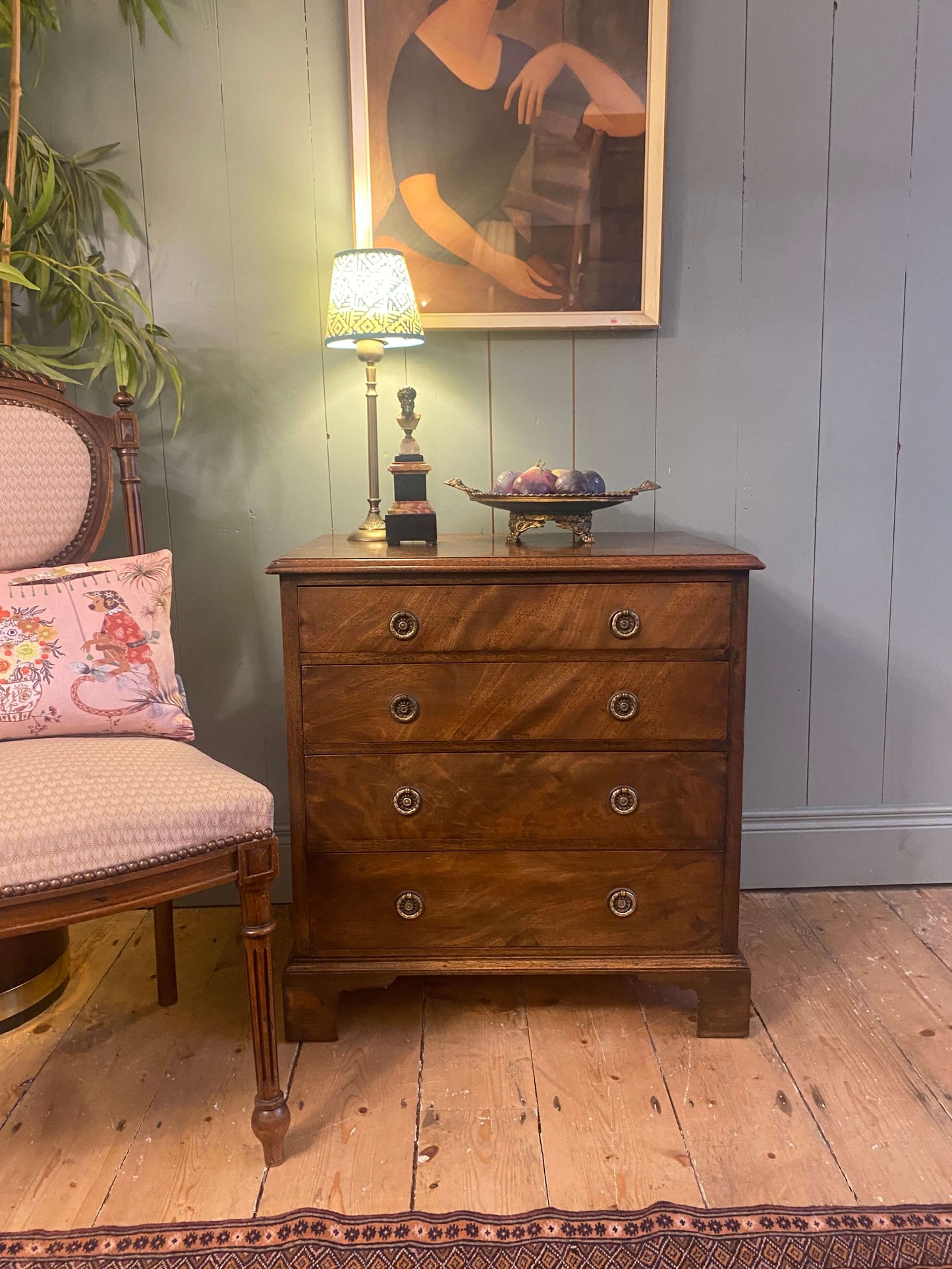 Small Georgian Mahogany Chest Of Drawers