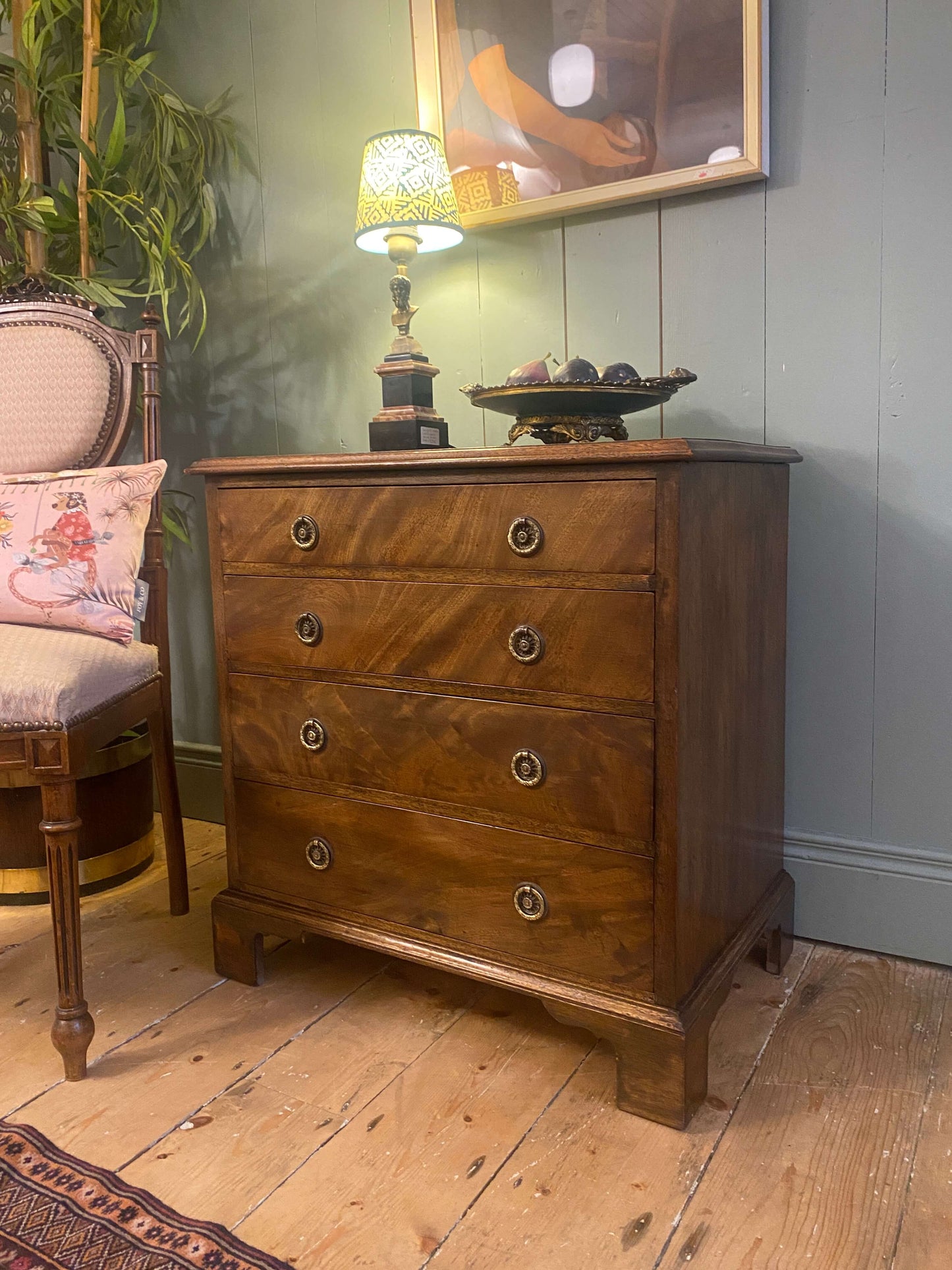 Small Georgian Mahogany Chest Of Drawers