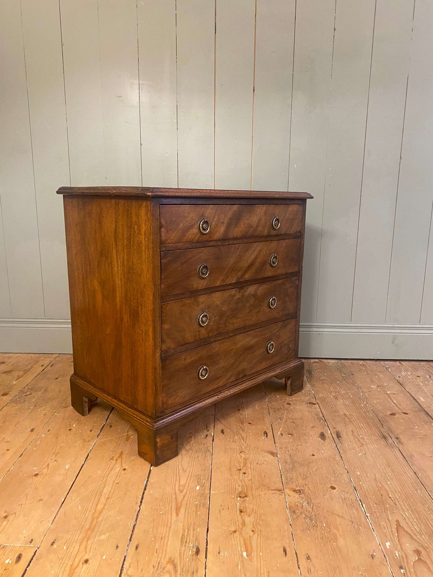 Small Georgian Mahogany Chest Of Drawers