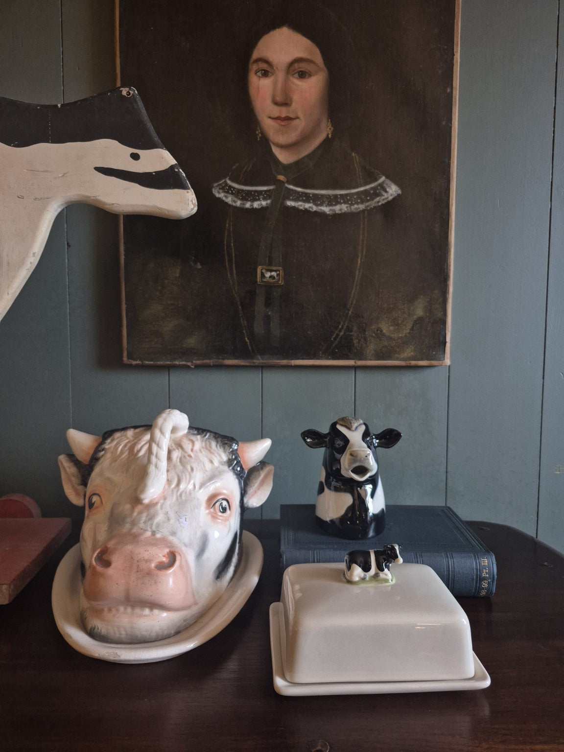 Staffordshire Cow Cheese Dish