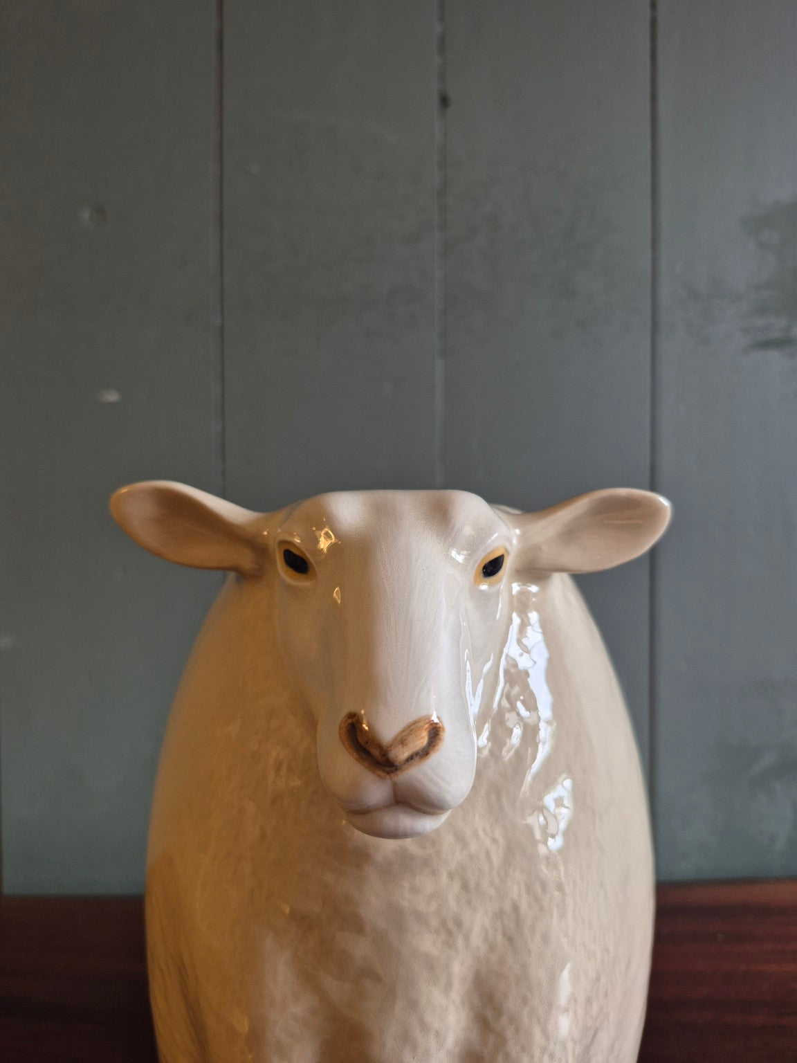 Hand Painted Suffolk Sheep Flower Vase