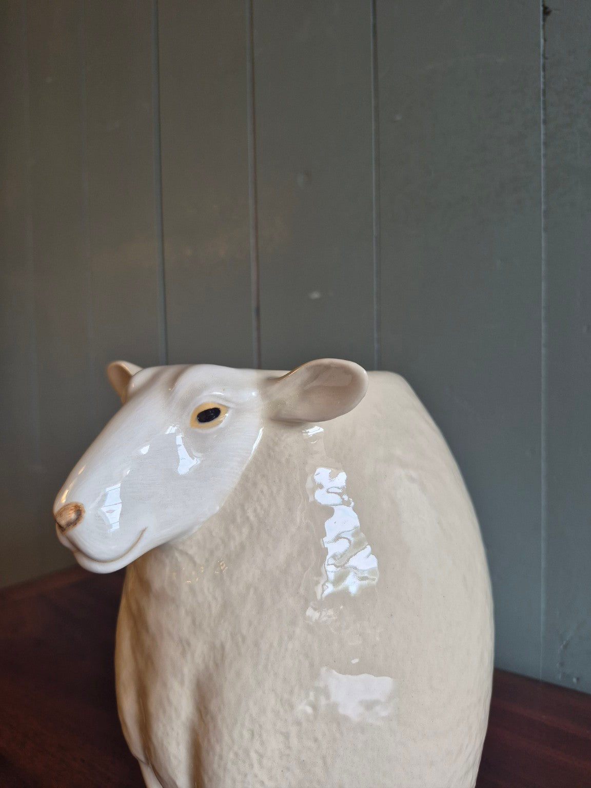 Hand Painted Suffolk Sheep Flower Vase
