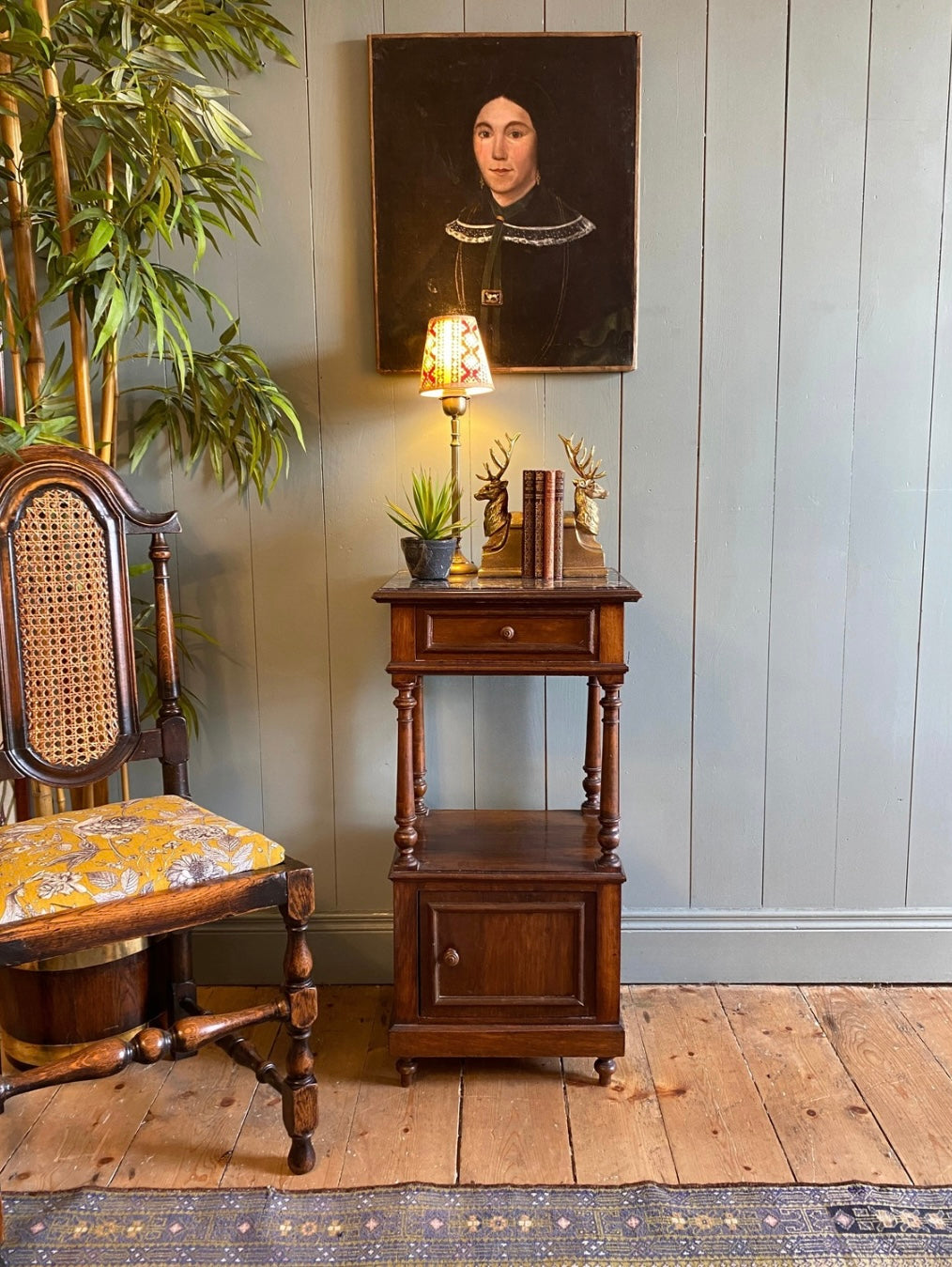 Early 1900s French Provincial Walnut Nightstand