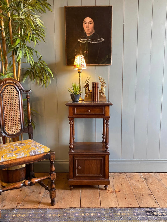Early 1900s French Provincial Walnut Nightstand