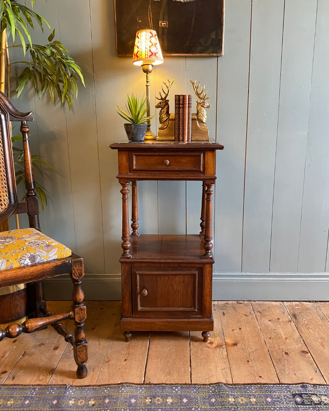 Early 1900s French Provincial Walnut Nightstand