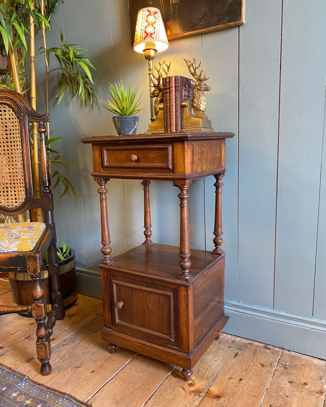 Early 1900s French Provincial Walnut Nightstand