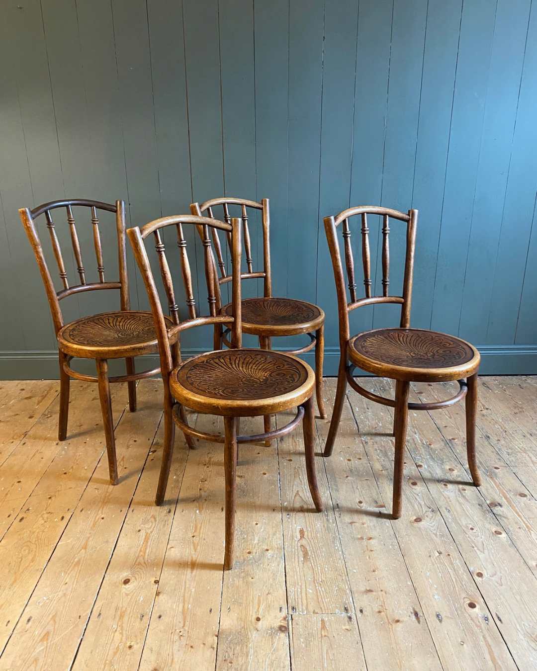 Set of Four Thonet Bentwood Chairs