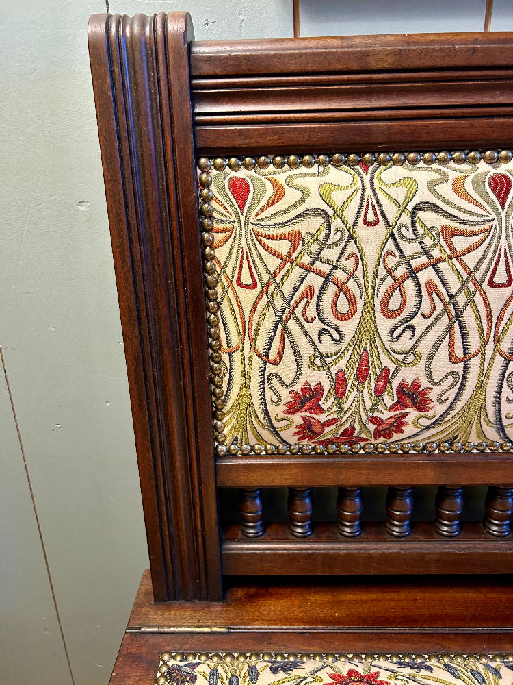 Upholstered Arts & Crafts Storage/Hall Bench