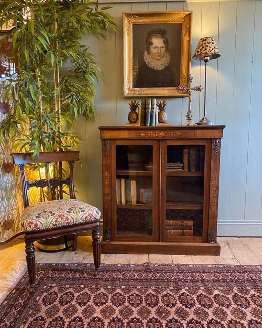 Victorian 2-Door Walnut Pier Cabinet