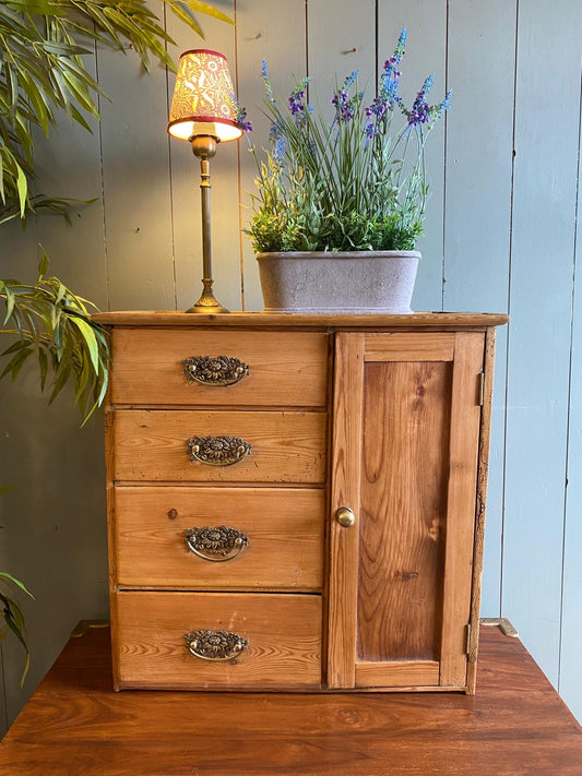 Antique Pine Wall Cupboard