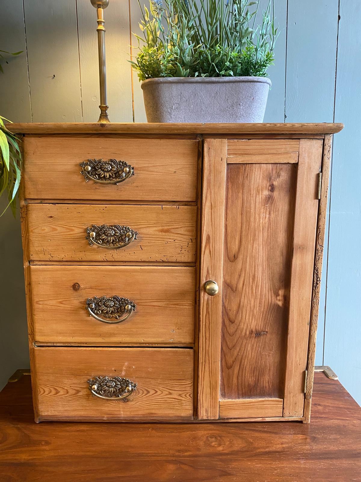 Antique Pine Wall Cupboard