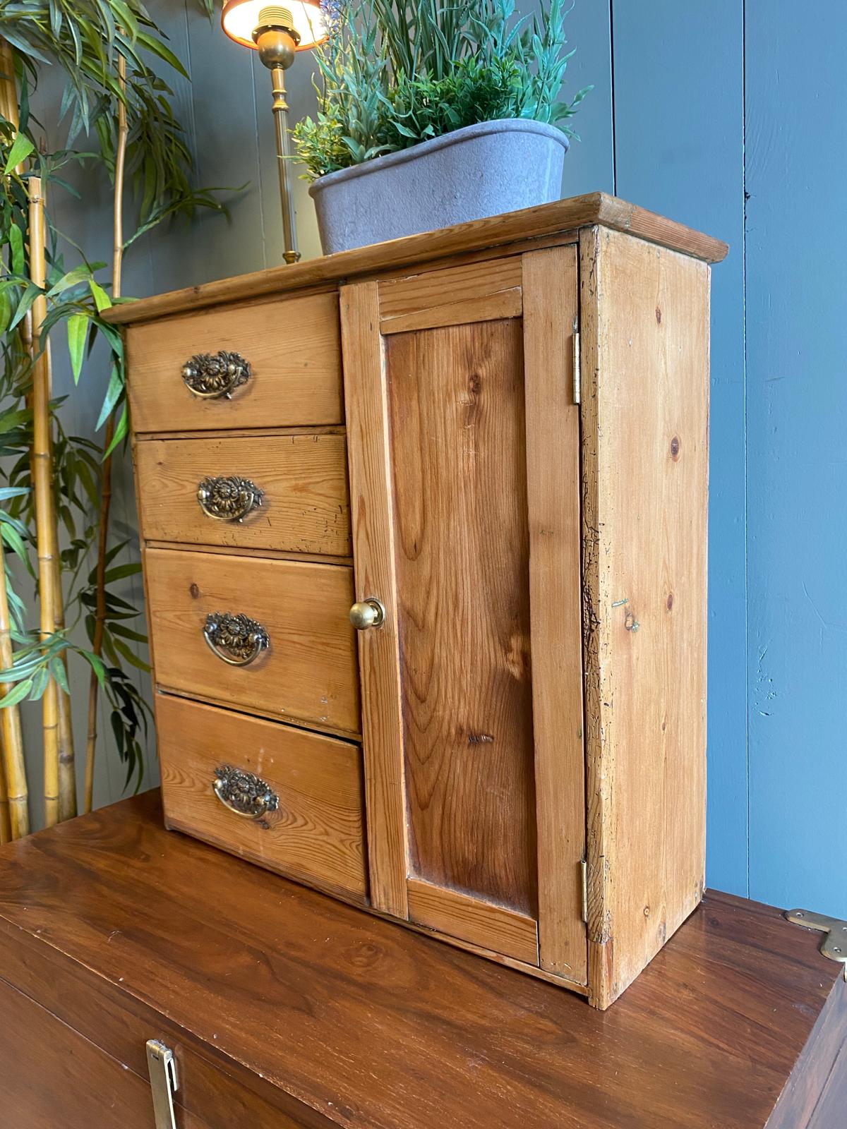 Antique Pine Wall Cupboard