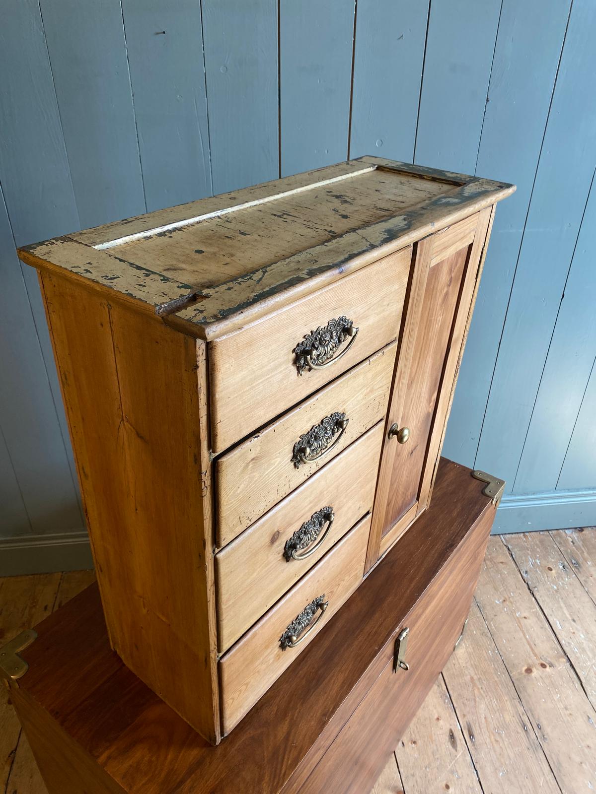 Antique Pine Wall Cupboard