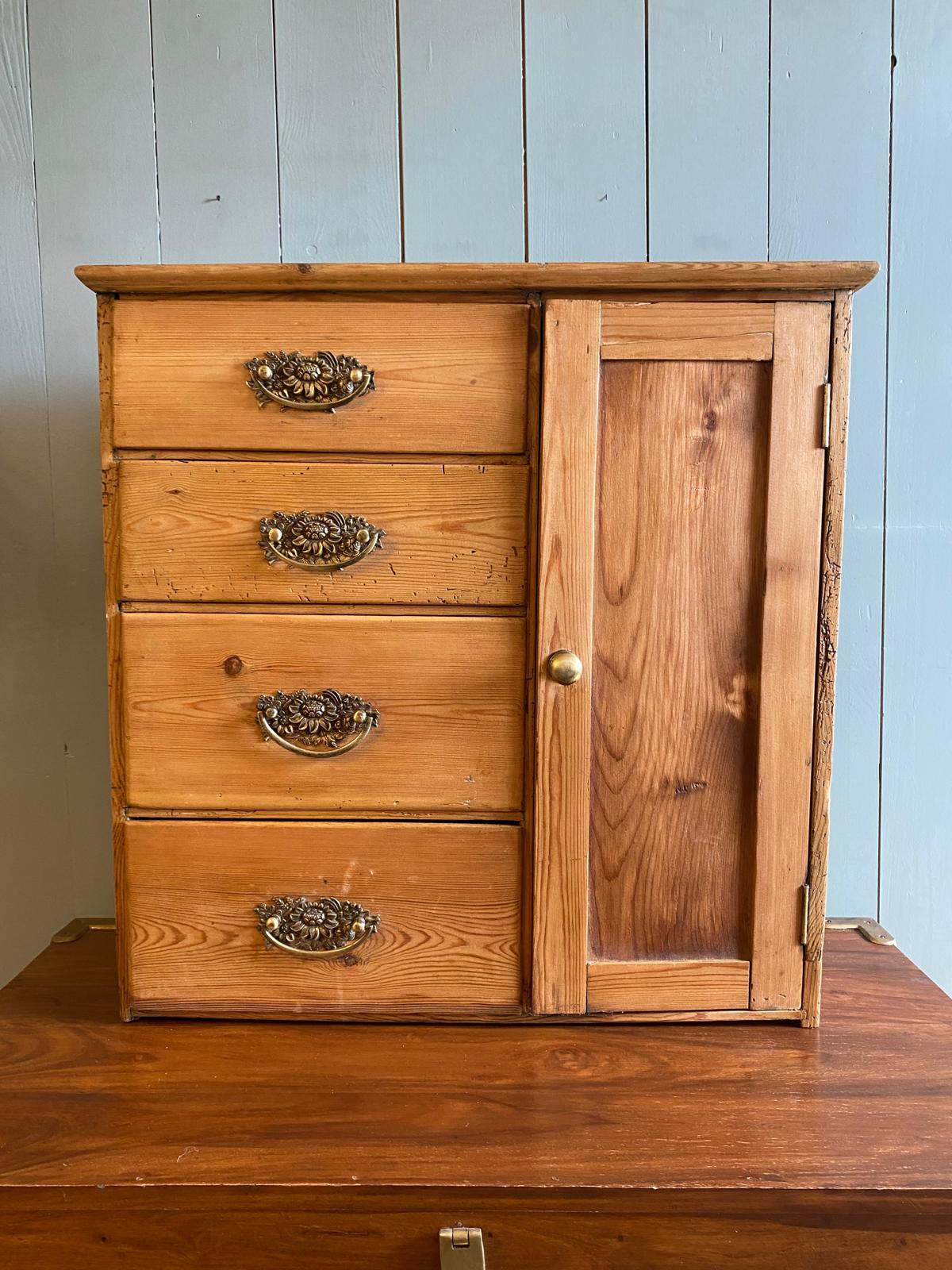 Antique Pine Wall Cupboard