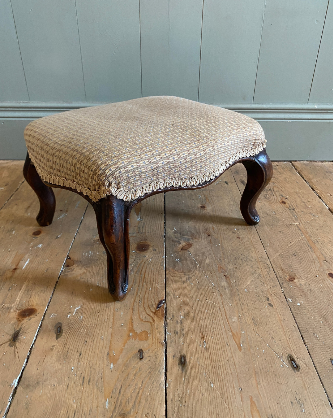 Victorian Armchair and Footstool