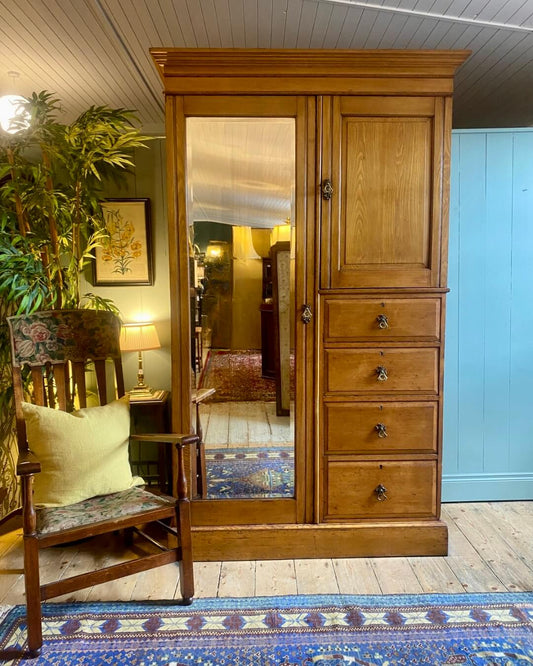 Victorian Ash Compactum Wardrobe