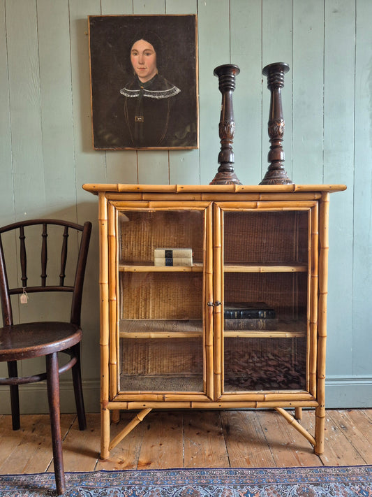 Victorian Bamboo Glazed Cabinet