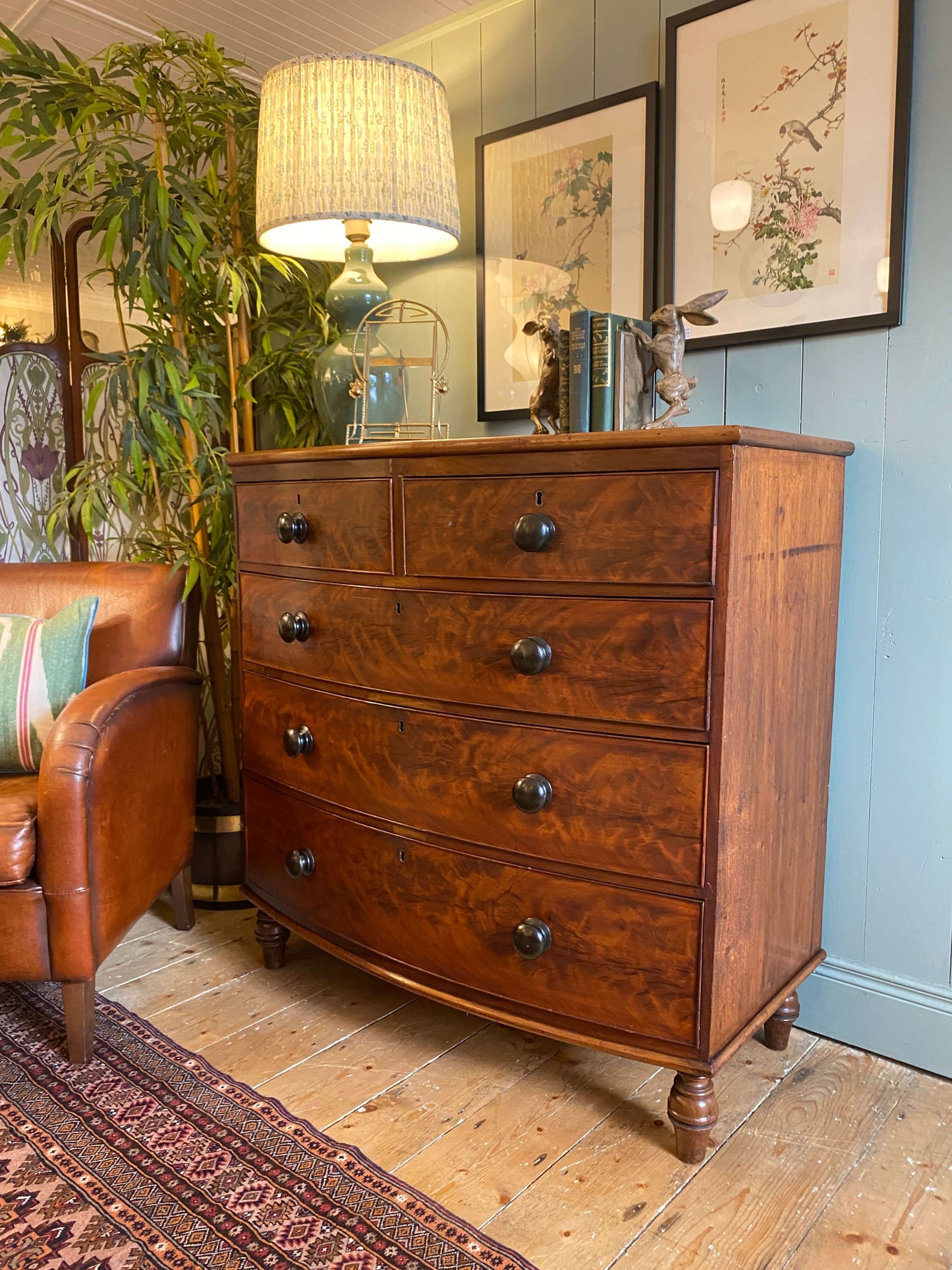 Victorian Bow Front Chest Of Drawers