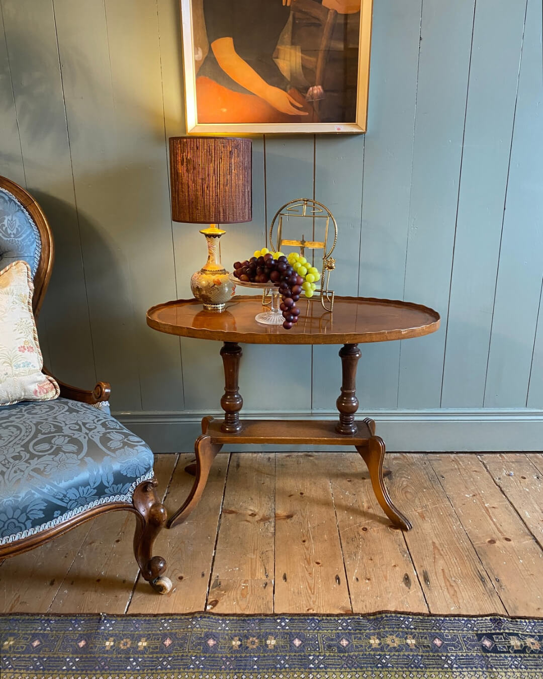 Victorian Burr Walnut Side Table c1860