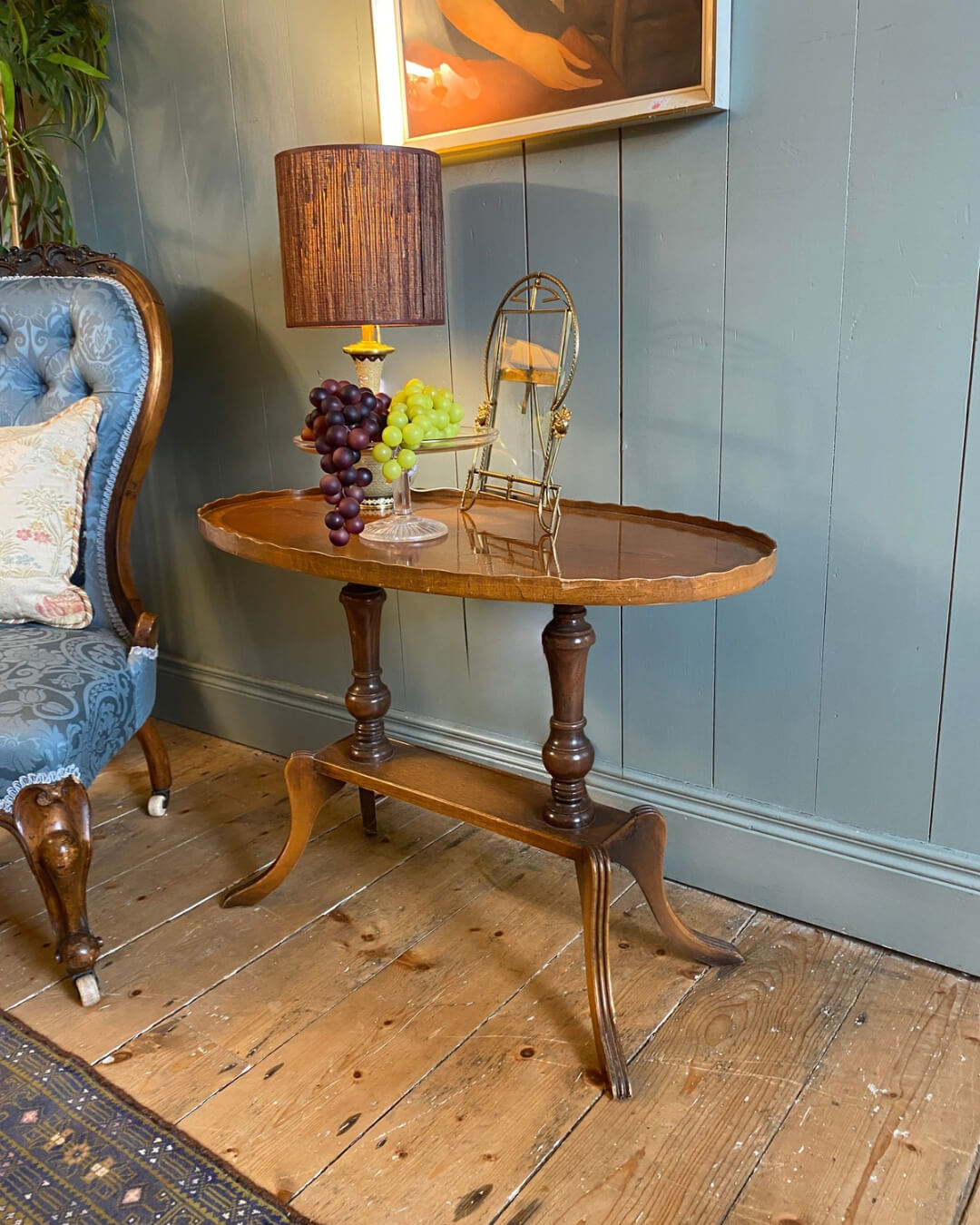 Victorian Burr Walnut Side Table c1860