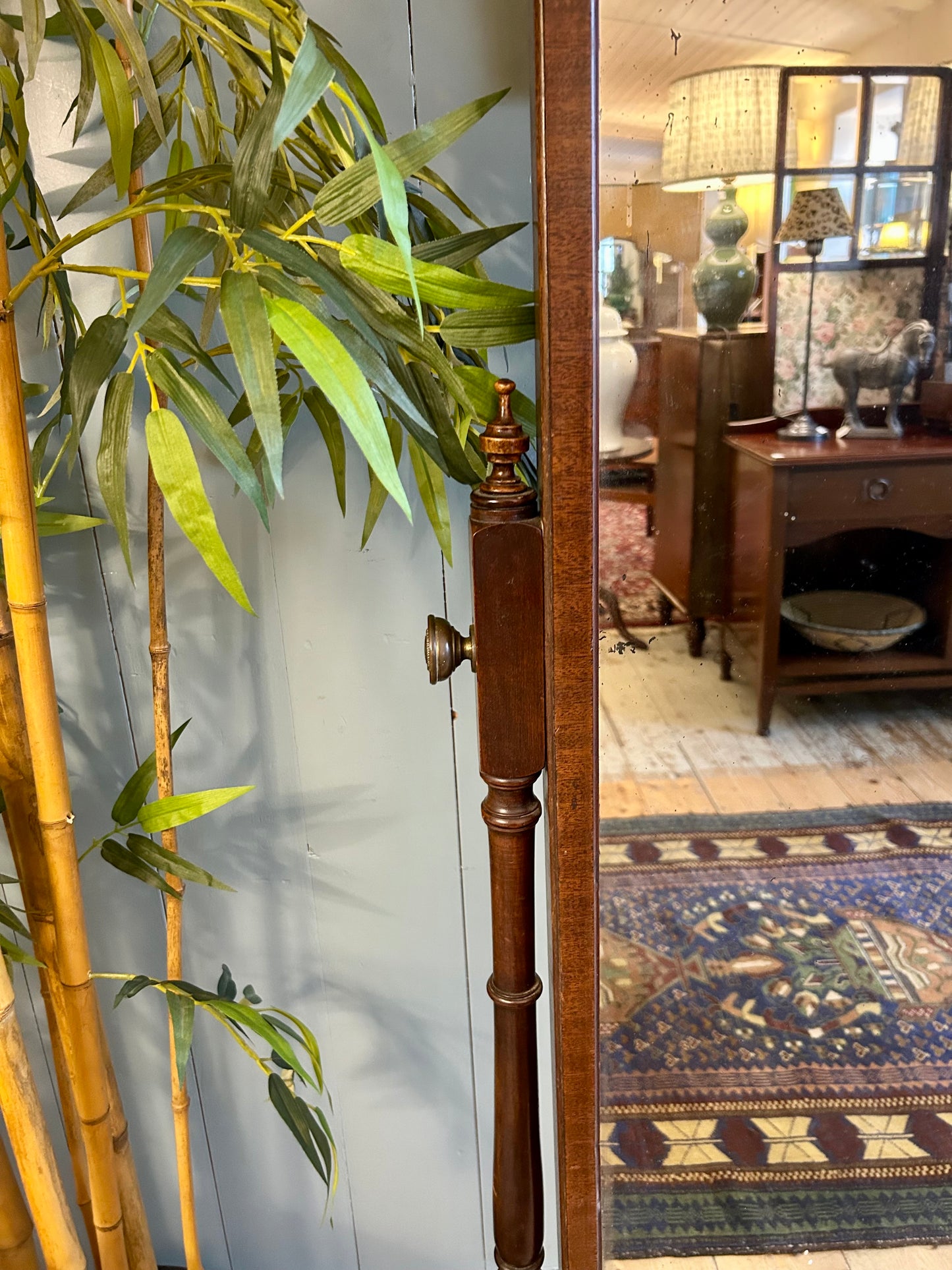 Late Victorian Cheval Mirror