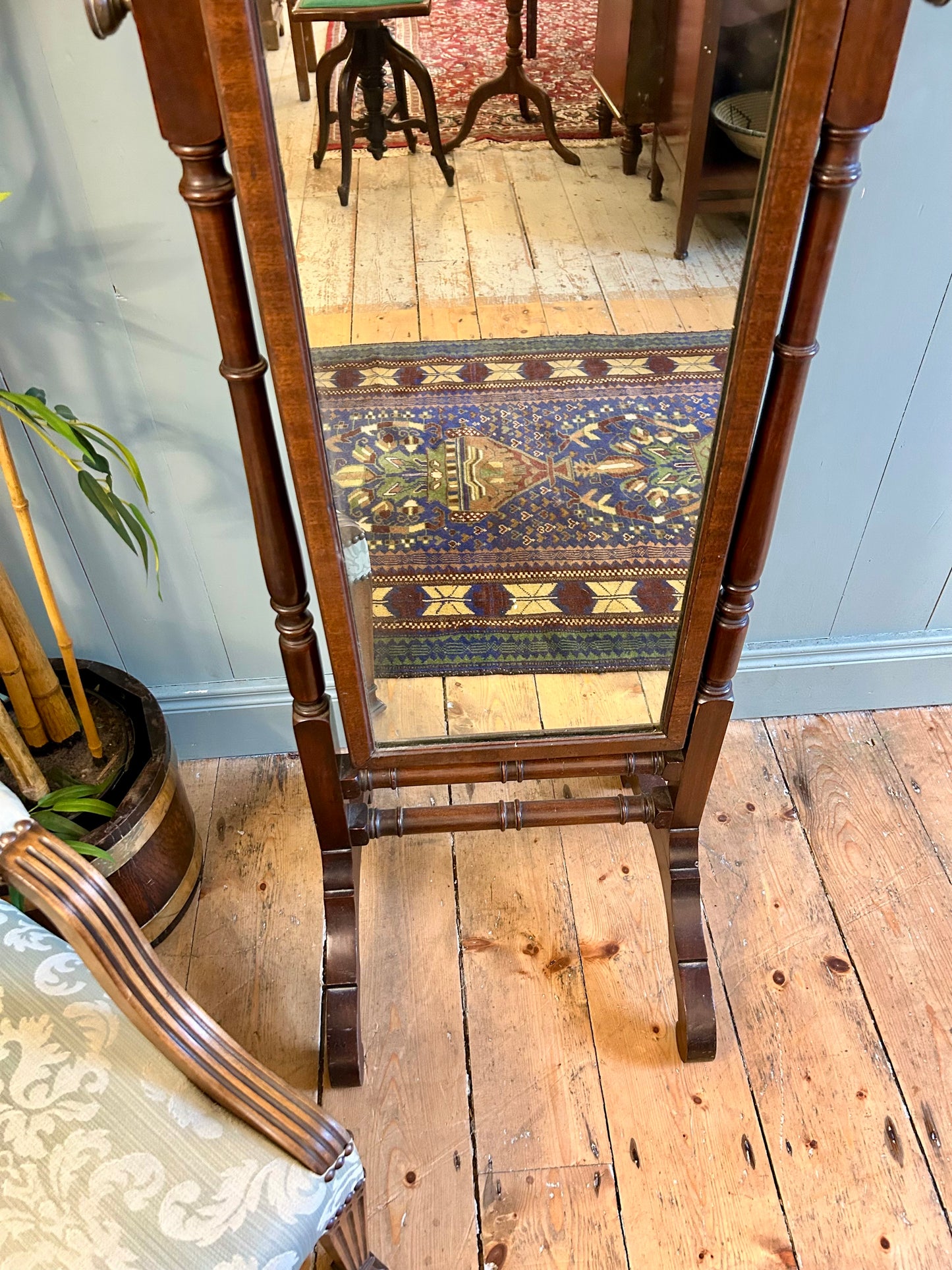 Late Victorian Cheval Mirror