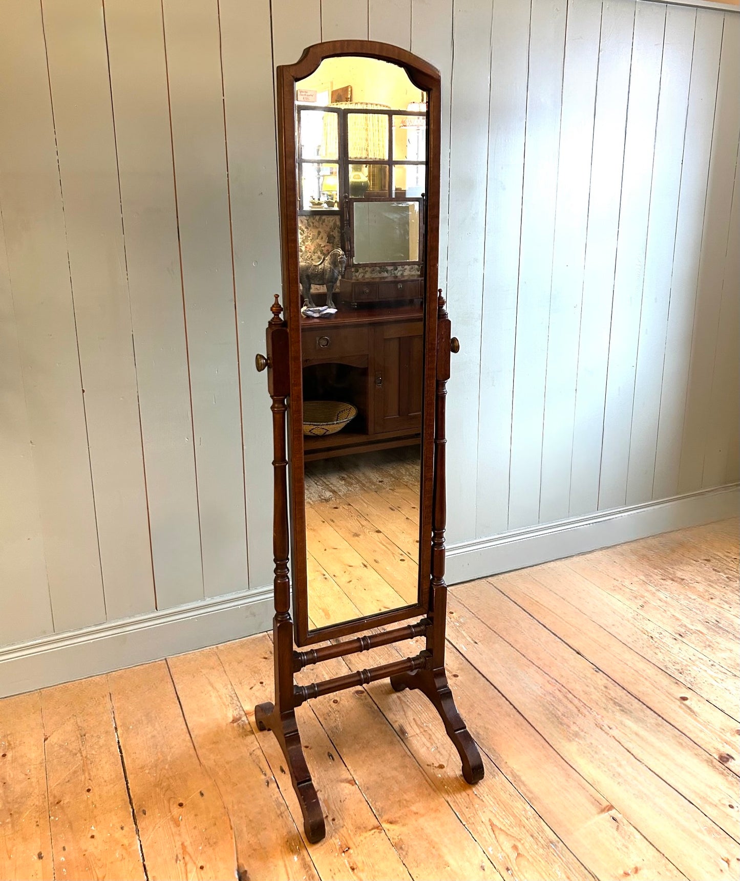 Late Victorian Cheval Mirror