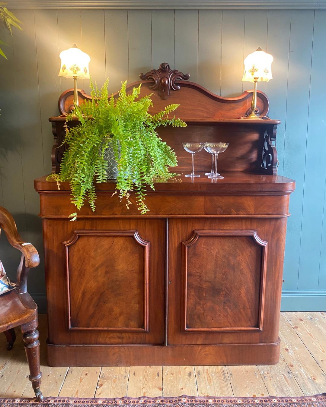 Victorian Flame Mahogany Chiffonier