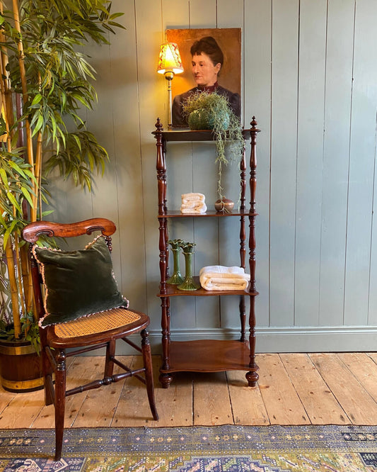 Victorian Four-Tiered Mahogany Whatnot
