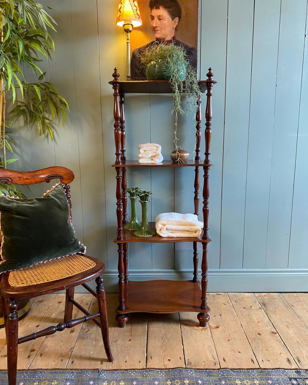 Victorian Four-Tiered Mahogany Whatnot