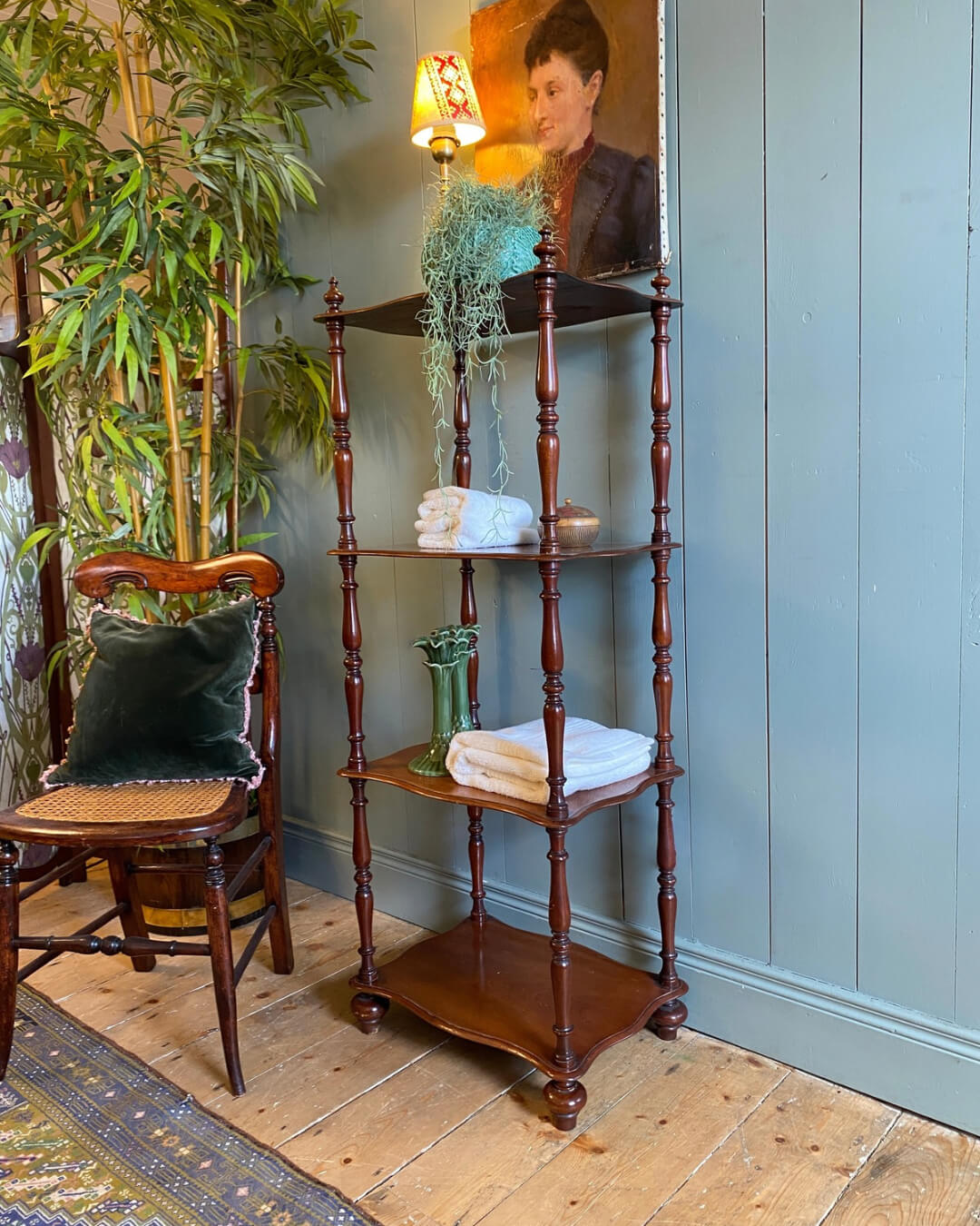 Victorian Four-Tiered Mahogany Whatnot