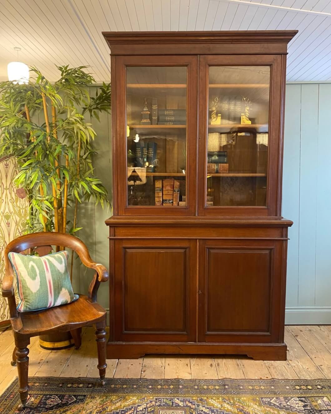 Victorian Glazed Mahogany Bookcase