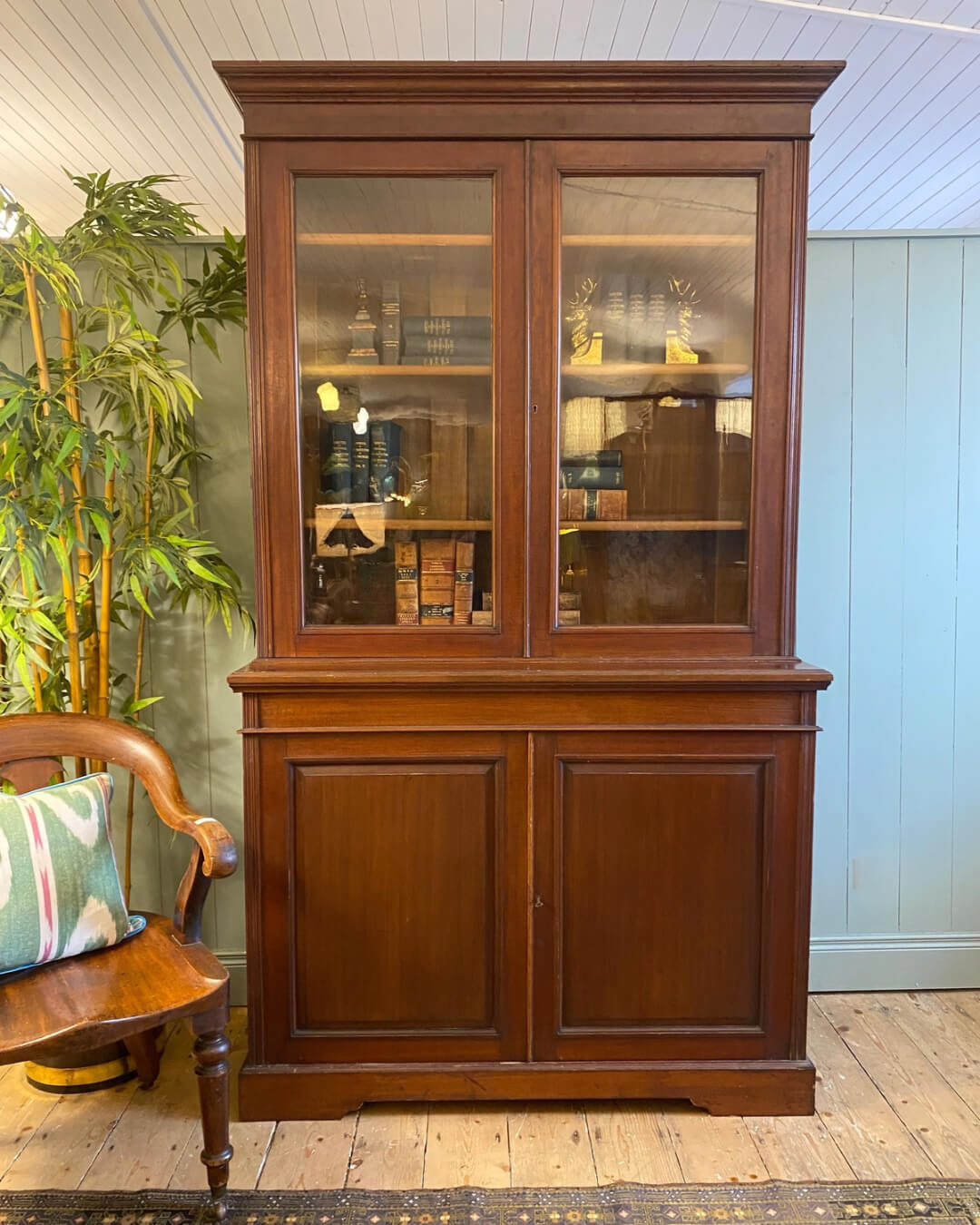Victorian Glazed Mahogany Bookcase