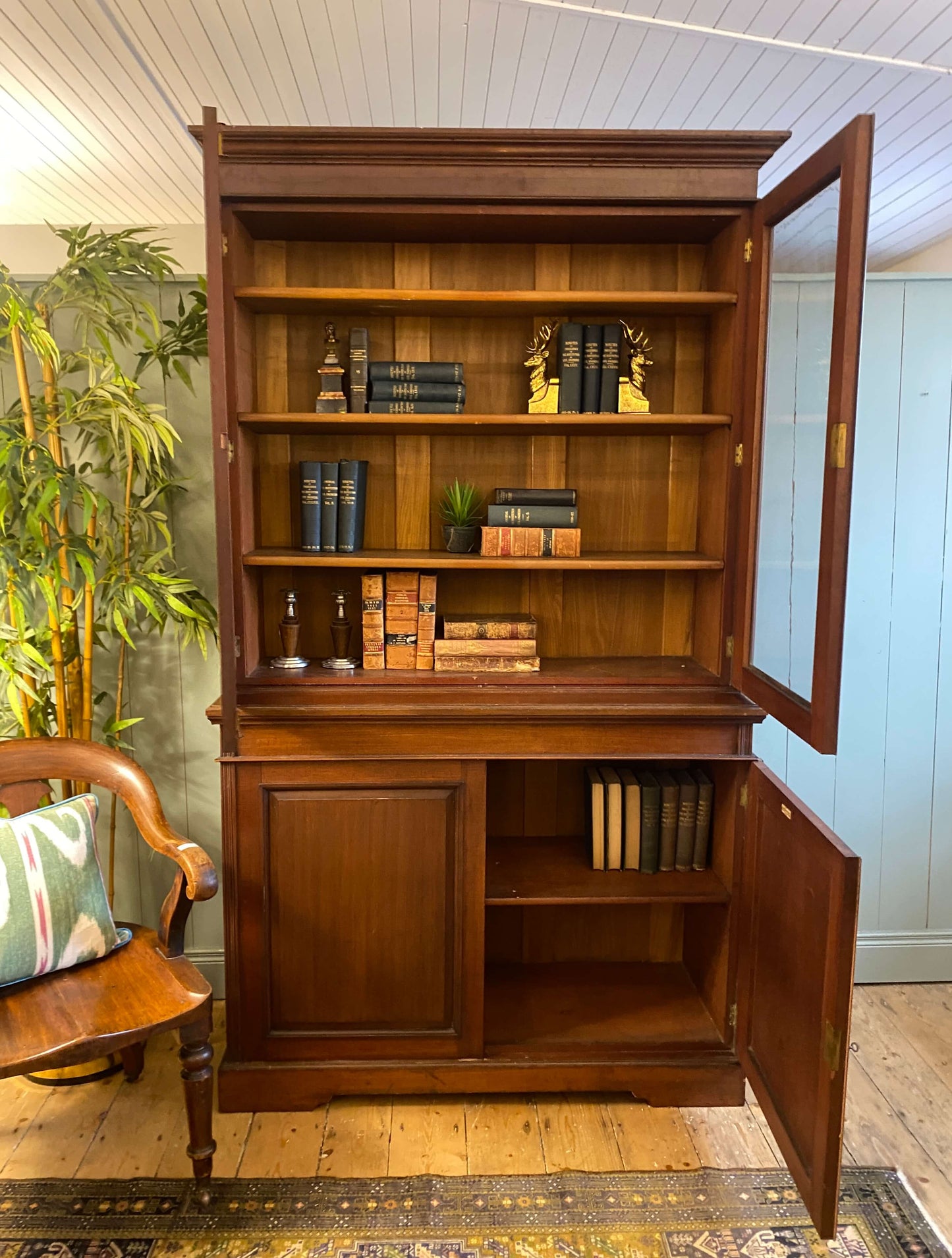 Victorian Glazed Mahogany Bookcase