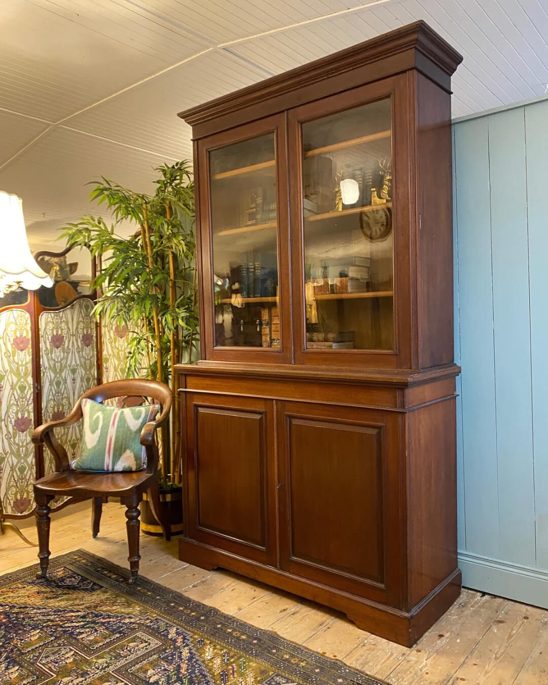 Victorian Glazed Mahogany Bookcase