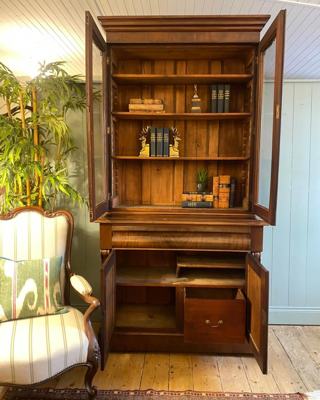 Victorian Glazed Mahogany Bookcase