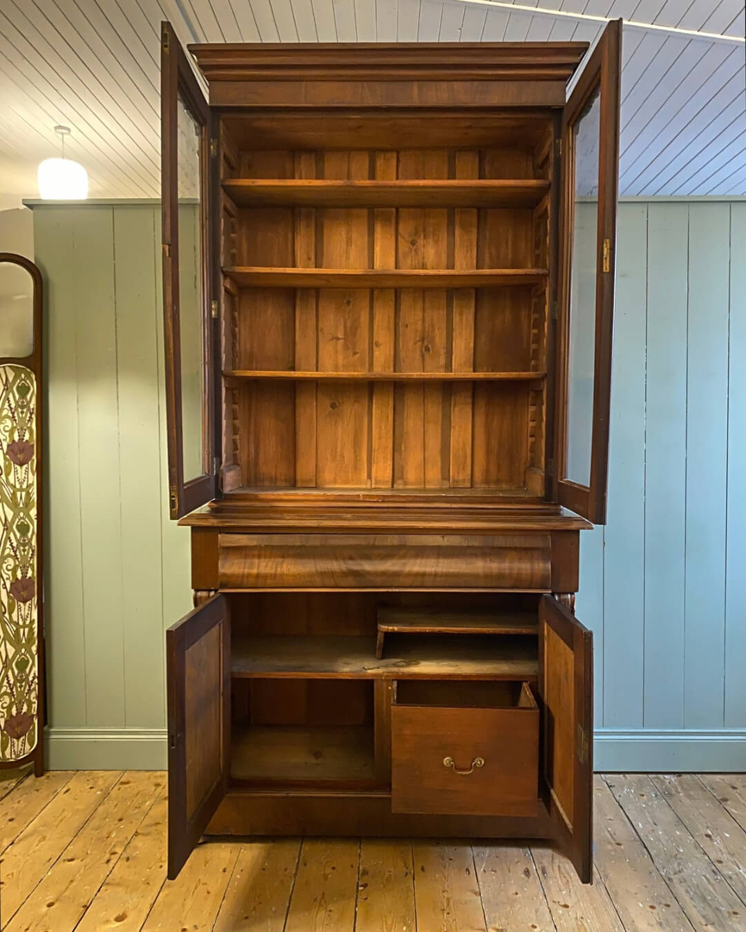 Victorian Glazed Mahogany Bookcase