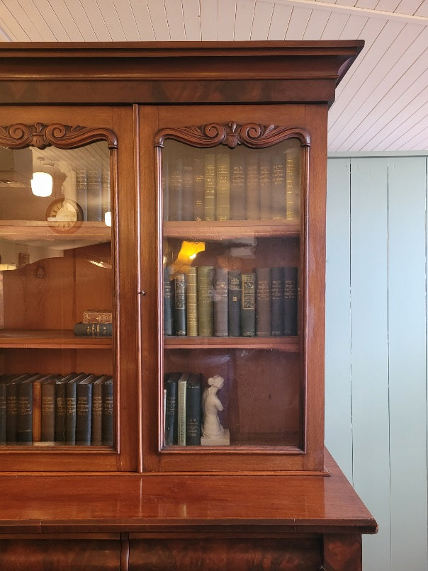Victorian Glazed Mahogany Bookcase