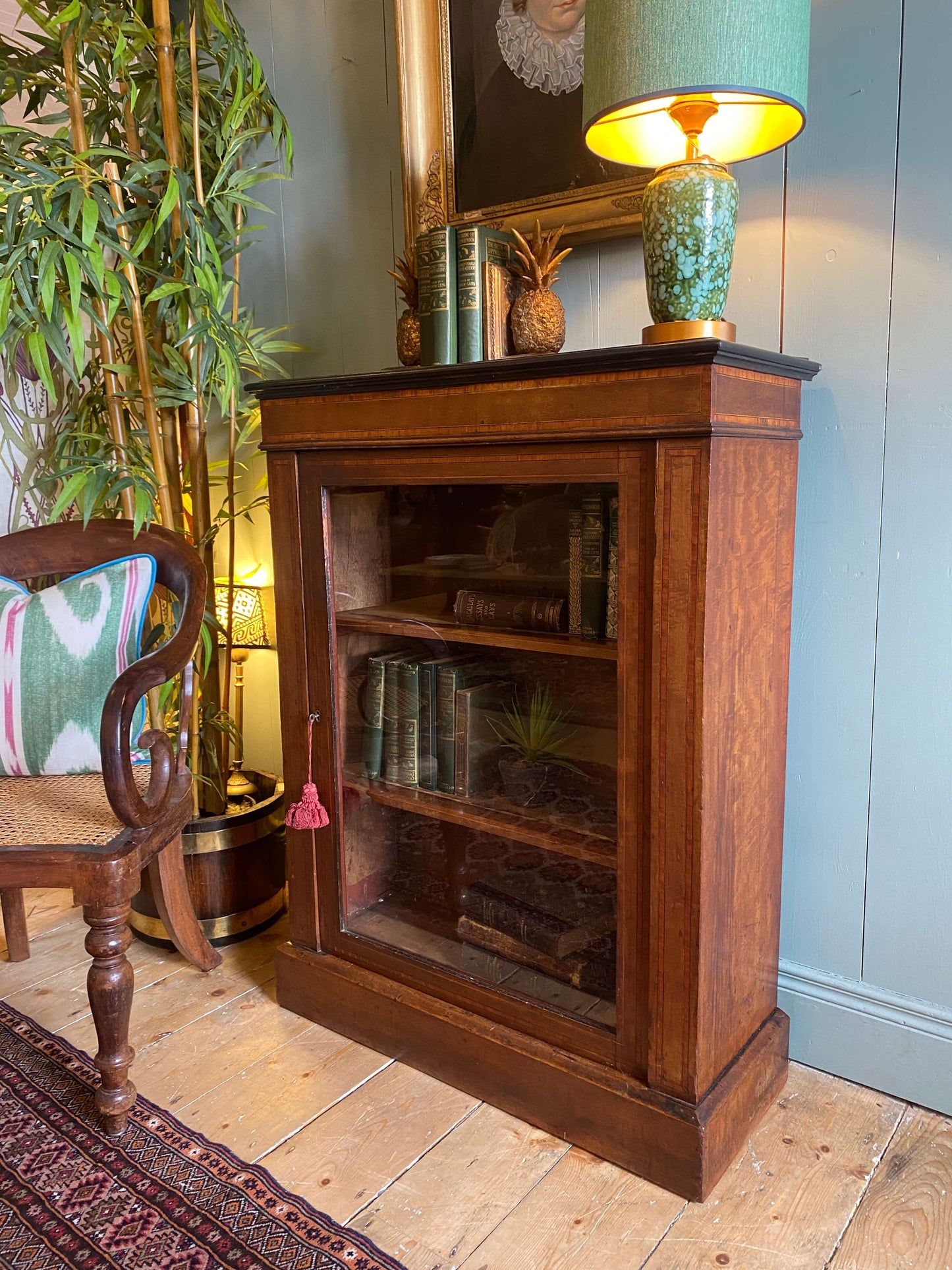 Victorian Inlaid Mahogany Pier Cabinet c1880