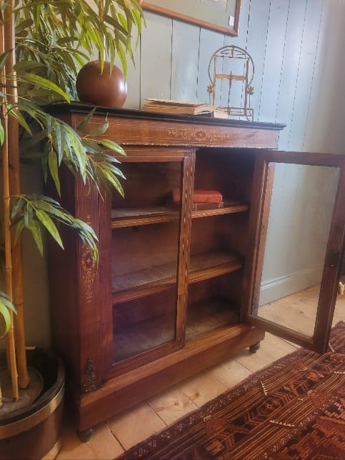 Victorian Inlaid Pier Cabinet c.1880
