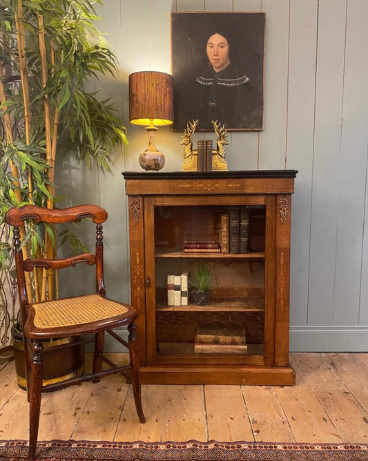 Victorian Inlaid Walnut Pier Cabinet