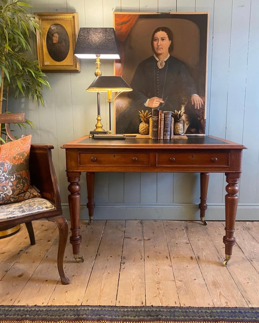 Victorian Leather Top Writing Desk