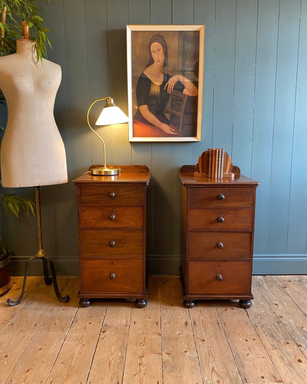 Victorian Mahogany Bedside Chests