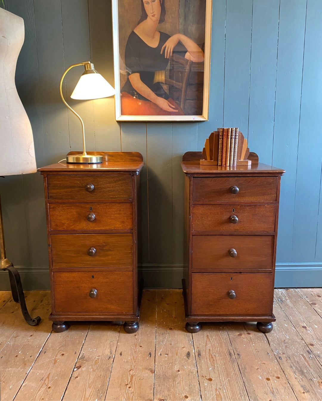 Victorian Mahogany Bedside Chests