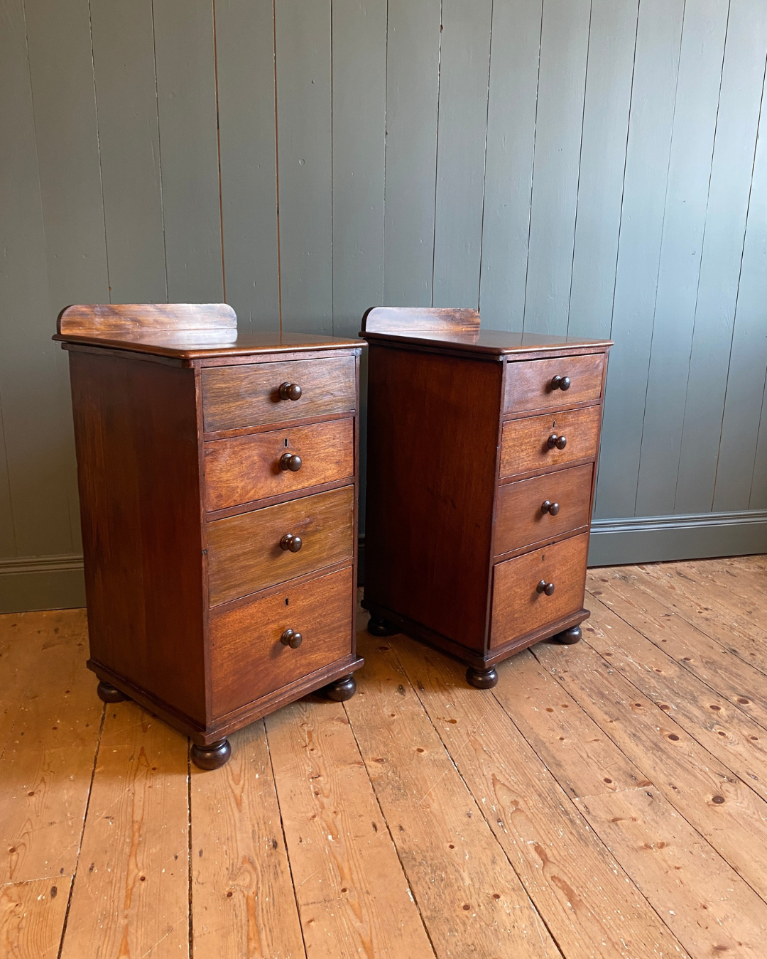 Victorian Mahogany Bedside Chests