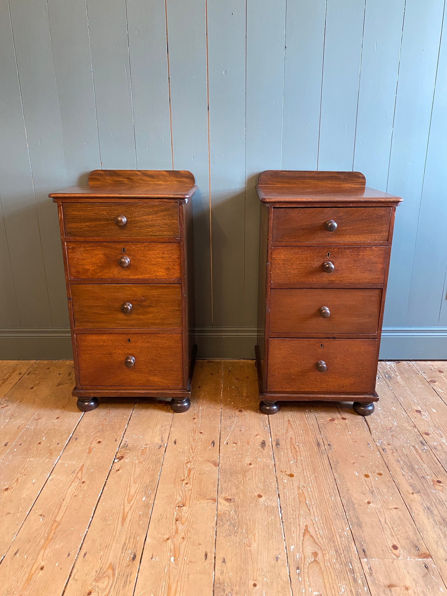 Victorian Mahogany Bedside Chests
