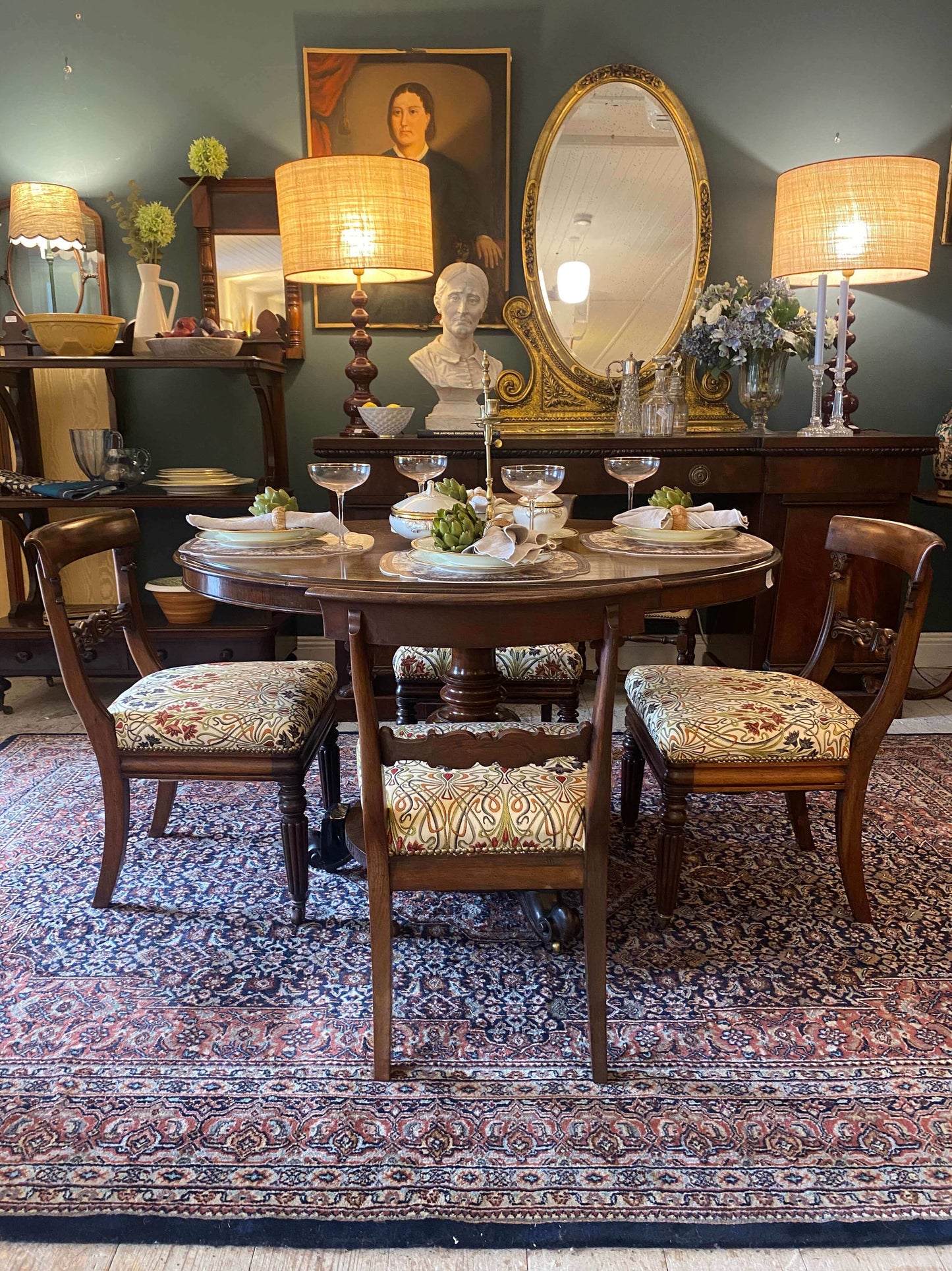 Victorian Mahogany Dining Table and Chair Set