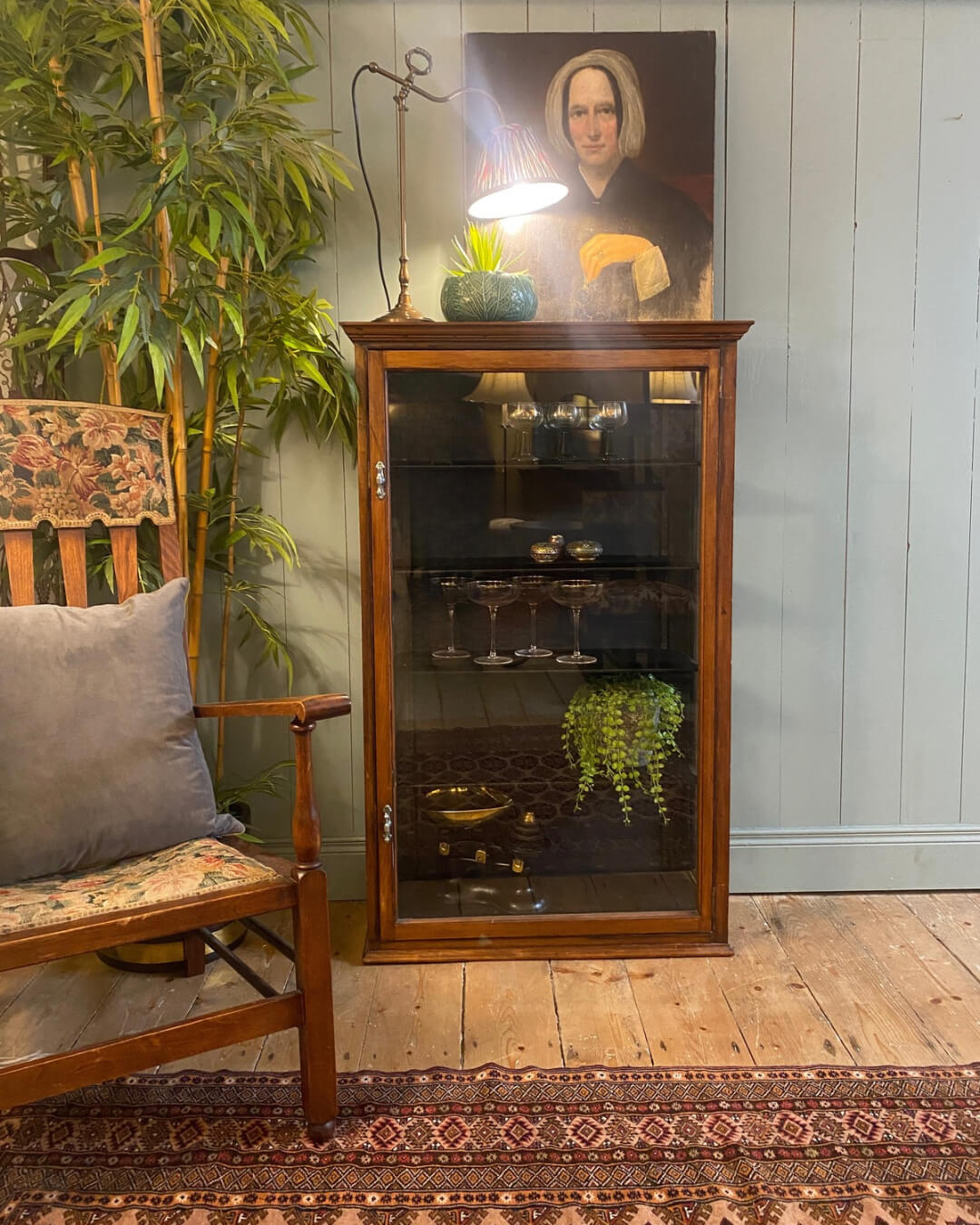 Victorian Mahogany Glazed Shop Cabinet