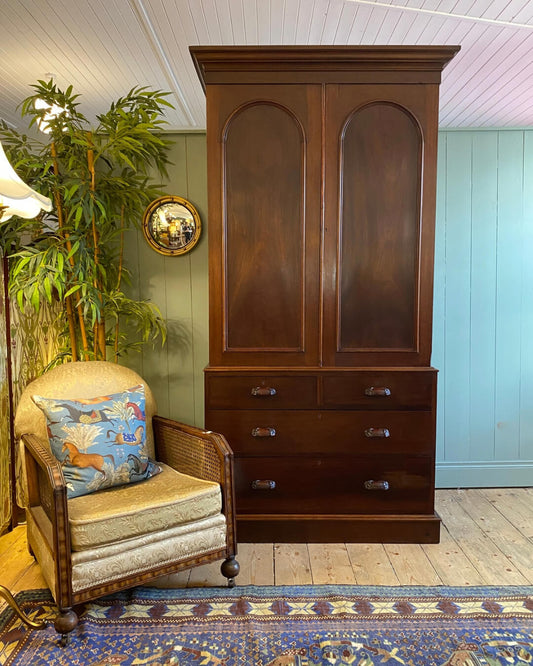 Victorian Mahogany Linen Press